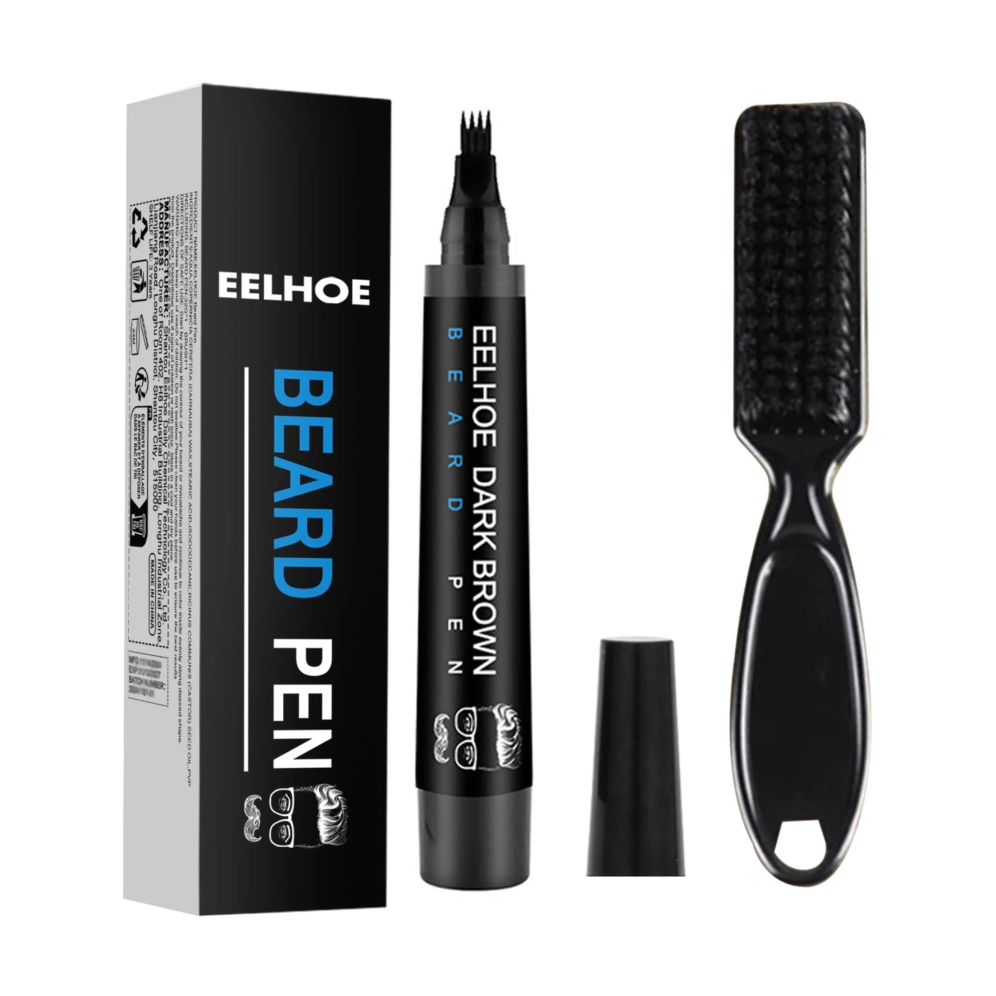 Beard Fillering Pen Kit Thicken Stubble Long Lasting Repair Hairline Natural Beauty Waterproof Moustache Coloring Styling Pencil