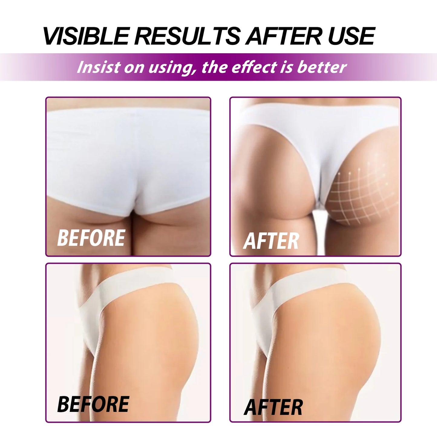 Butt Lifting Massage Cream, Hip Care, Tightens The Body Skin, Enhances Buttock Elasticity, Moisturizes and Nourishes