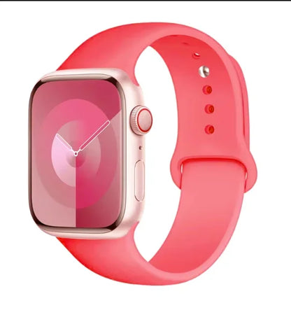 Silicone Band For Apple Watch strap 44mm 45mm 40mm 41mm 42-38mm 45 mm sport bracelet iwatch series 8 7 6 5 4 3 SE 9 Ultra 2 49mm