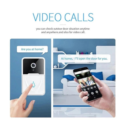 Wireless Security WiFi Smart Doorbell Intercom Video Camera Bell Chime Door Ring