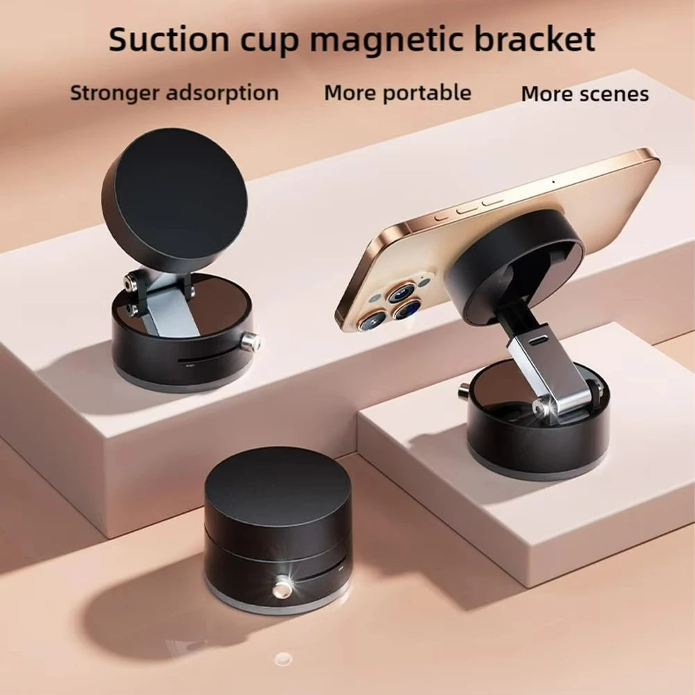 Ultra Magnetic Phone Holder Foldable Car Phone Mount Dashboard Phone Bracket 360 Degree Rotation Vacuum Suction Cup GPS Stand