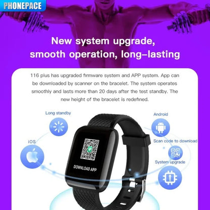 Smart Fitness Tracker Bracelet with Color Screen Health Reminders Exercise Step Counting Intelligent Information Notifications