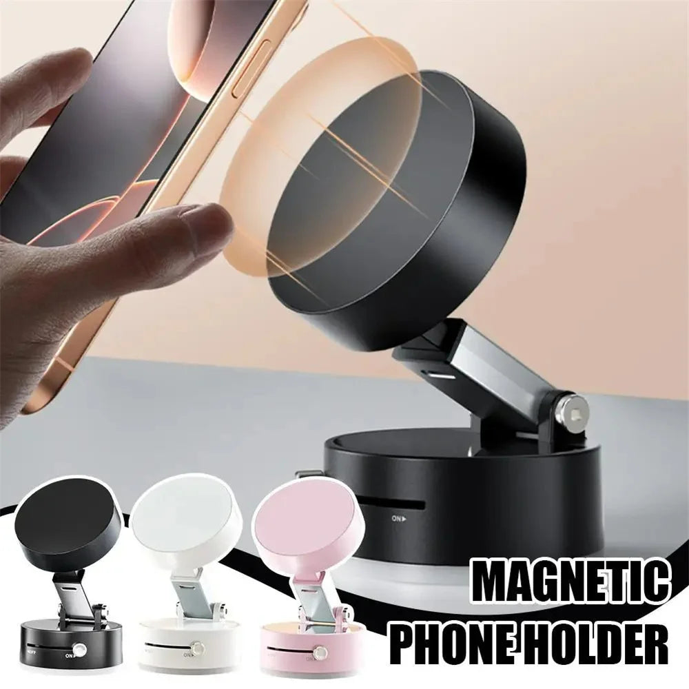 Foldable Phone Stand Strong Magnetic Car Phone Holder Dashboard Phone Holder 360° Rotating Vacuum Suction Cup GPS Bracket in Car
