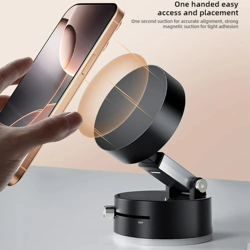 Ultra Magnetic Phone Holder Foldable Car Phone Mount Dashboard Phone Bracket 360 Degree Rotation Vacuum Suction Cup GPS Stand