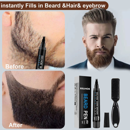 Beard Fillering Pen Kit Thicken Stubble Long Lasting Repair Hairline Natural Beauty Waterproof Moustache Coloring Styling Pencil