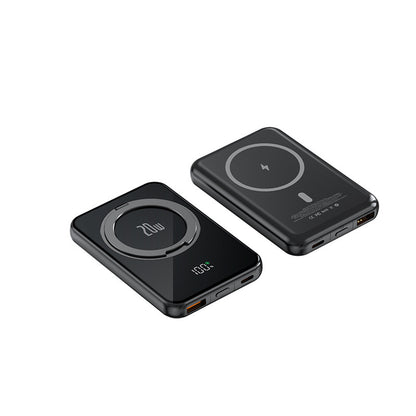 Magnetic Suction With Bracket Wireless Charger Portable 5000mAh Mobile Power Supply