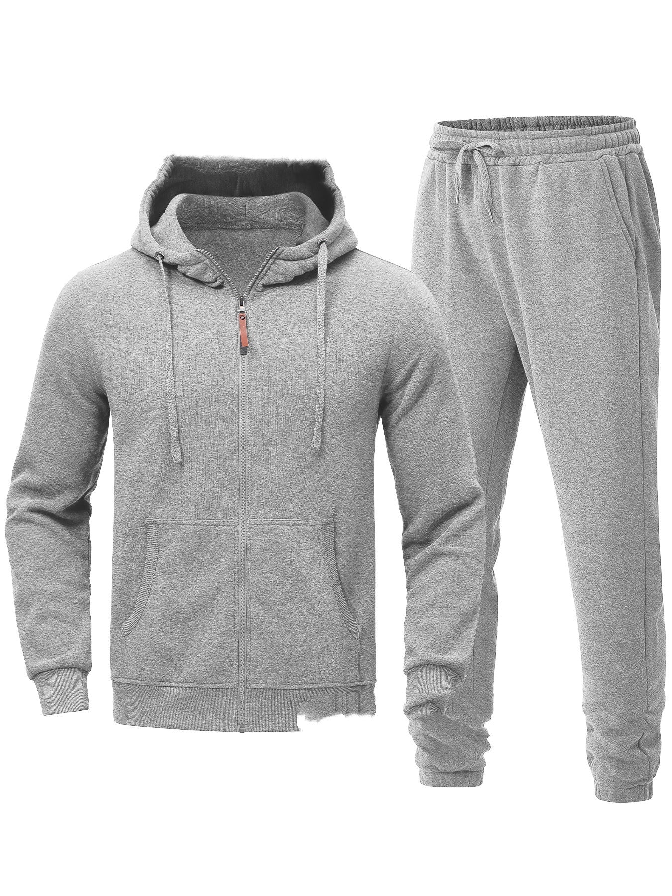 Men's Spring, Autumn And Winter Leisure Pullover Hooded Sweater Set